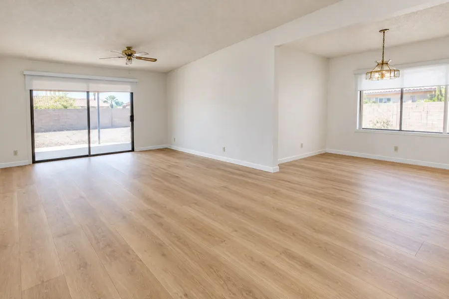 The same room with one continuous new floor